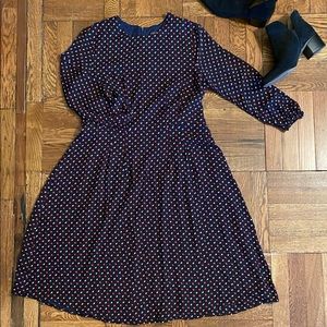 Ann Taylor long-sleeved elegant lined dress